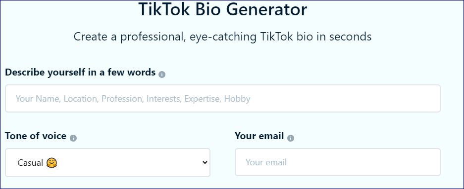 Bio Generator for TikTok